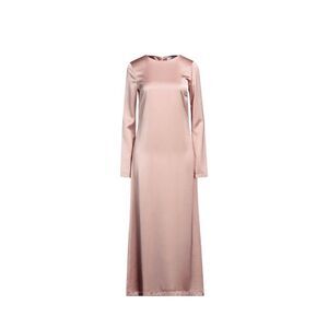 NWT SOALLURE Satin Blush Long Trapeze Dress  (004)